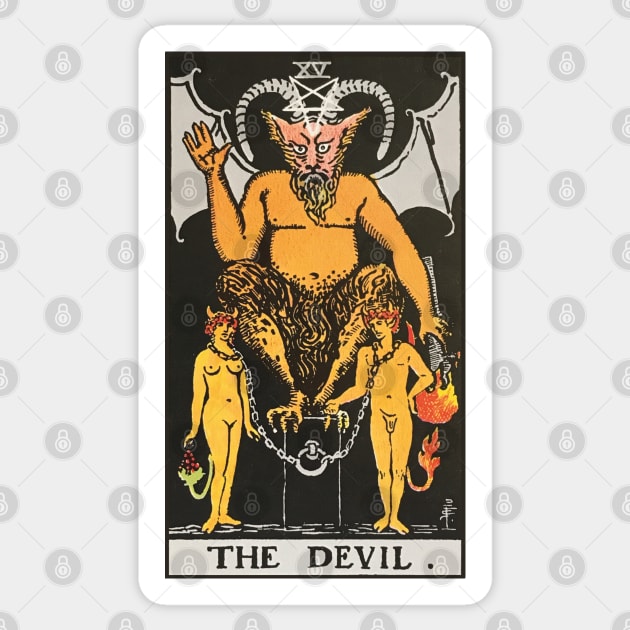 The Devil tarot card Sticker by Nate's World of Tees